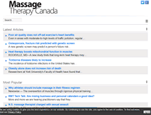 Tablet Screenshot of massagetherapycanada.com